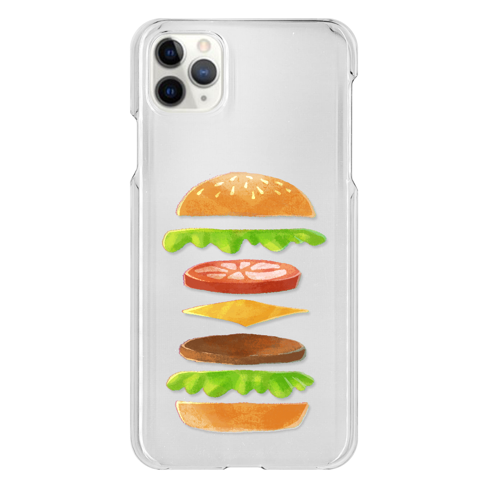 ハンバーガー　 iPhone 11 ProMax（透明）