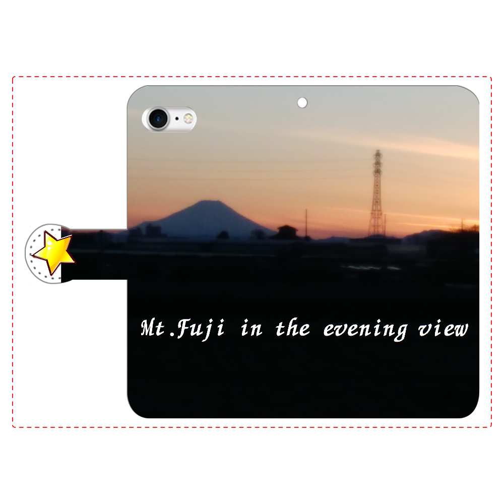 夕景の富士山　iPhone8 手帳型 iPhone8 手帳型スマホケース