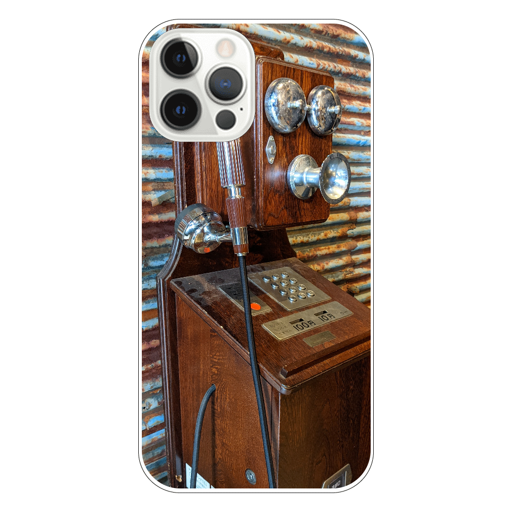 レトロ電話（ロボ） iPhone12 Pro(透明）