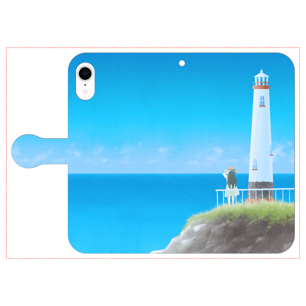 海の向こう側 iPhone XR 手帳型スマホケース