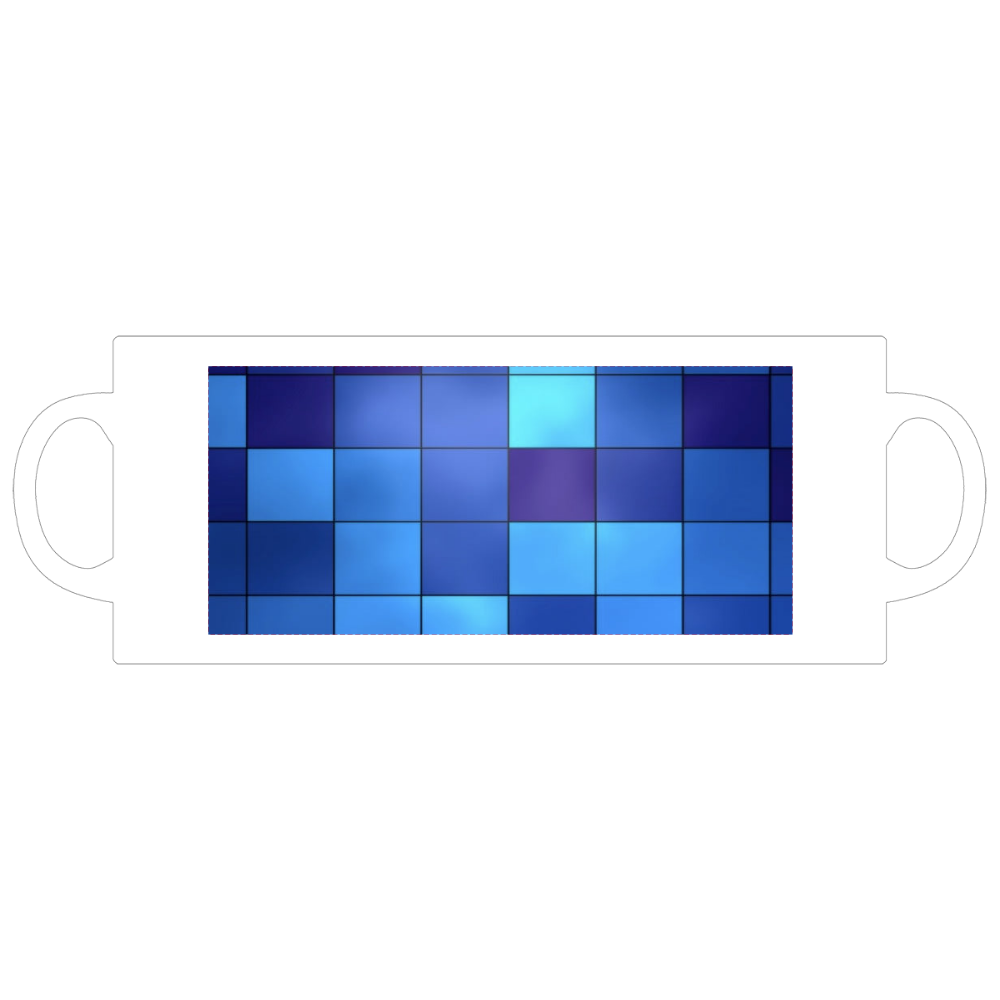 青ブロック作成したデザインマグカップ  ホワイト1
