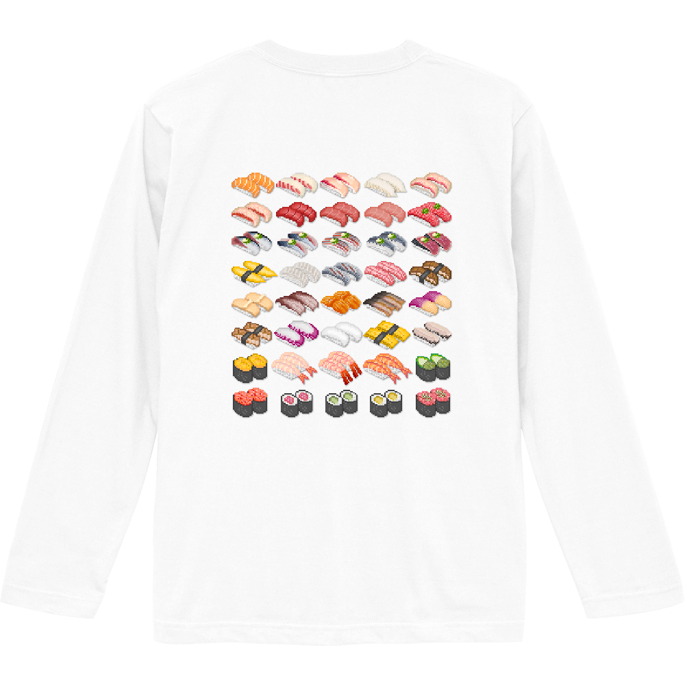 SUSHI_1CDS(背面) ロングスリーブTシャツ