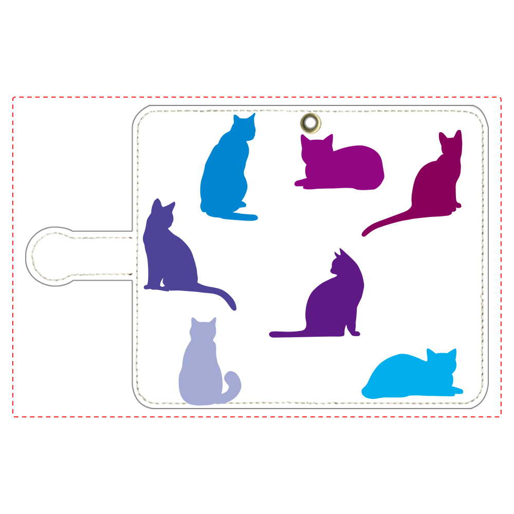 猫たちの手帳型ベルト付きアンドロイドS手帳型ベルト付きアンドロイドS1