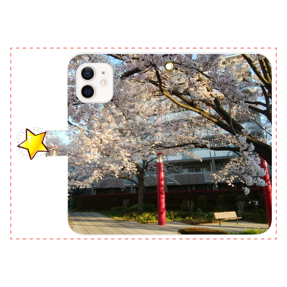 桜2　iPhone12/12pro 手帳型