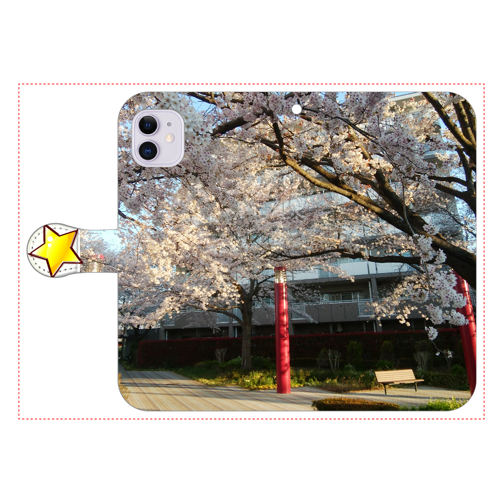 桜2　iPhone11 手帳型