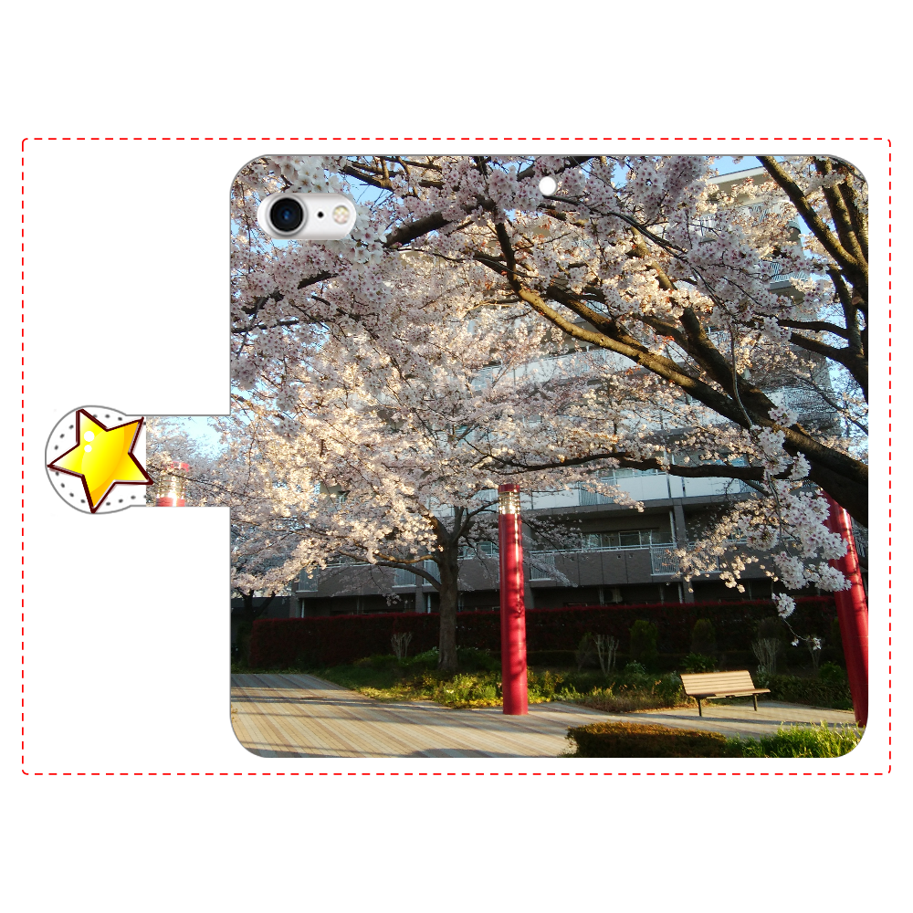 桜2　iPhone8手帳型