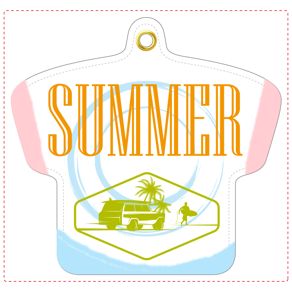 「SUMMER」レザーキーホルダー（Tシャツ型）1
