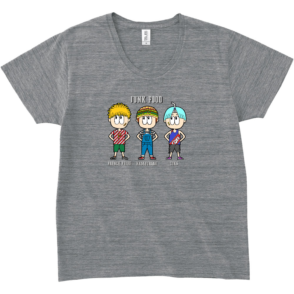 ジャンクフード/ファッション スリムフィット UネックTシャツ
