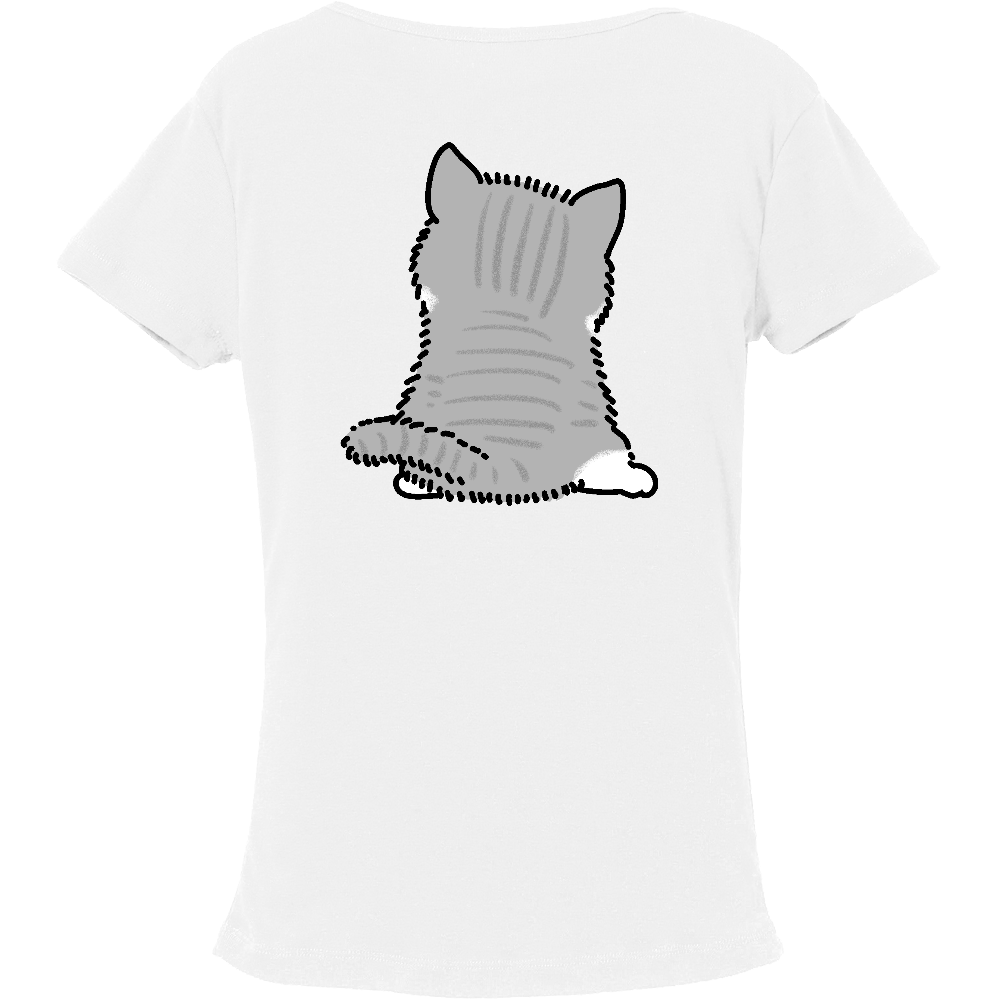 おすわり子猫（大）フライスTシャツ2