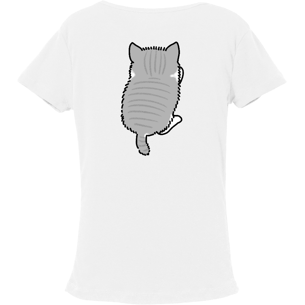 ねてる子猫（大）フライスTシャツ2