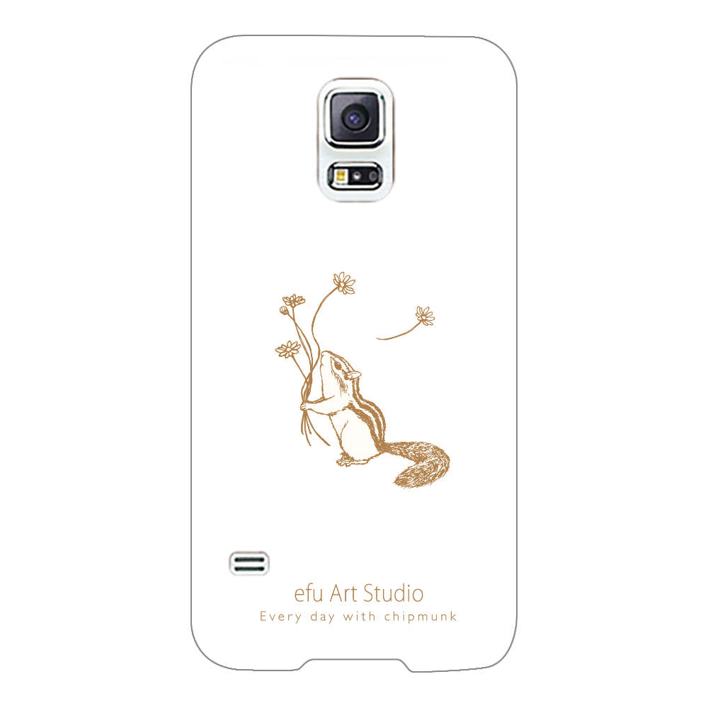 シマリスAndroidケース(白) Galaxy S5(SC-04F/SCL23)