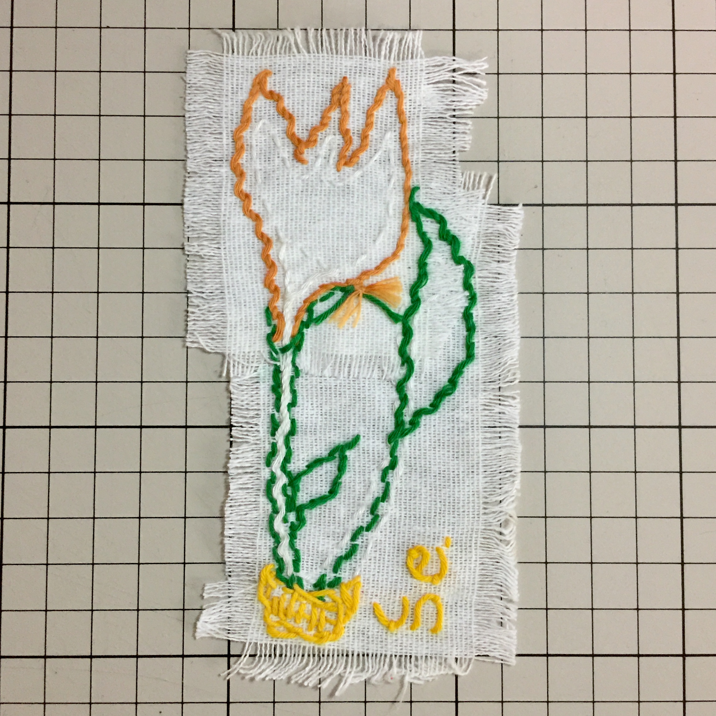 手刺繍プリントスマホケース『チューリップ』 iPhone6Plus/6sPlus