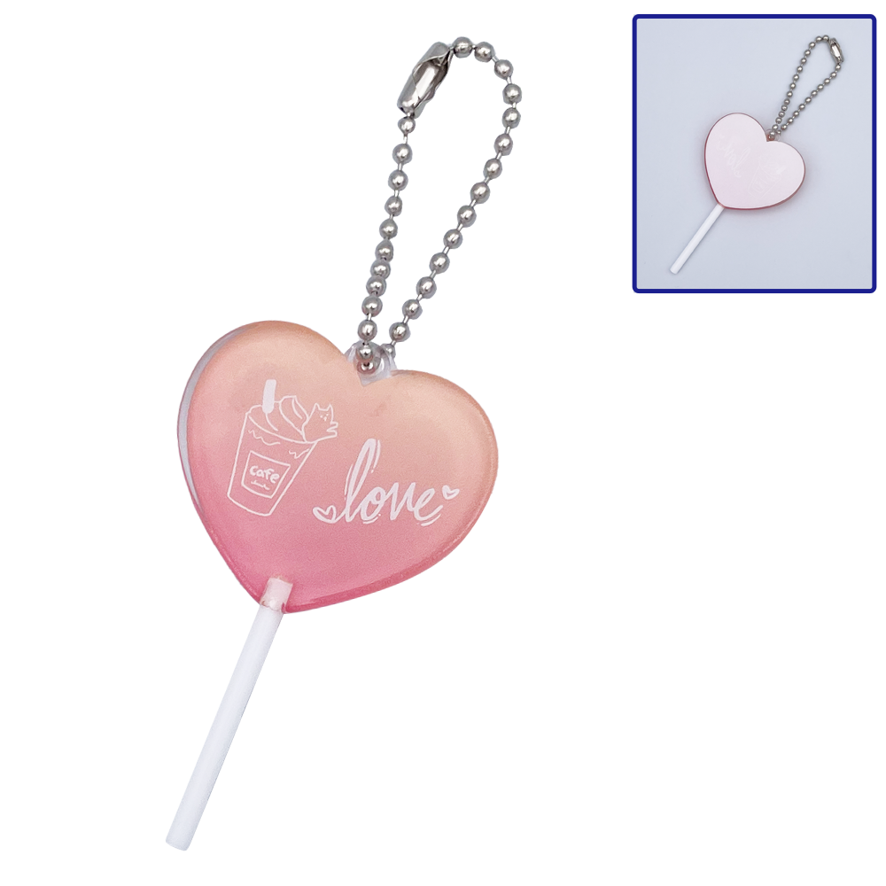 ハートキャンディアクリルチャーム