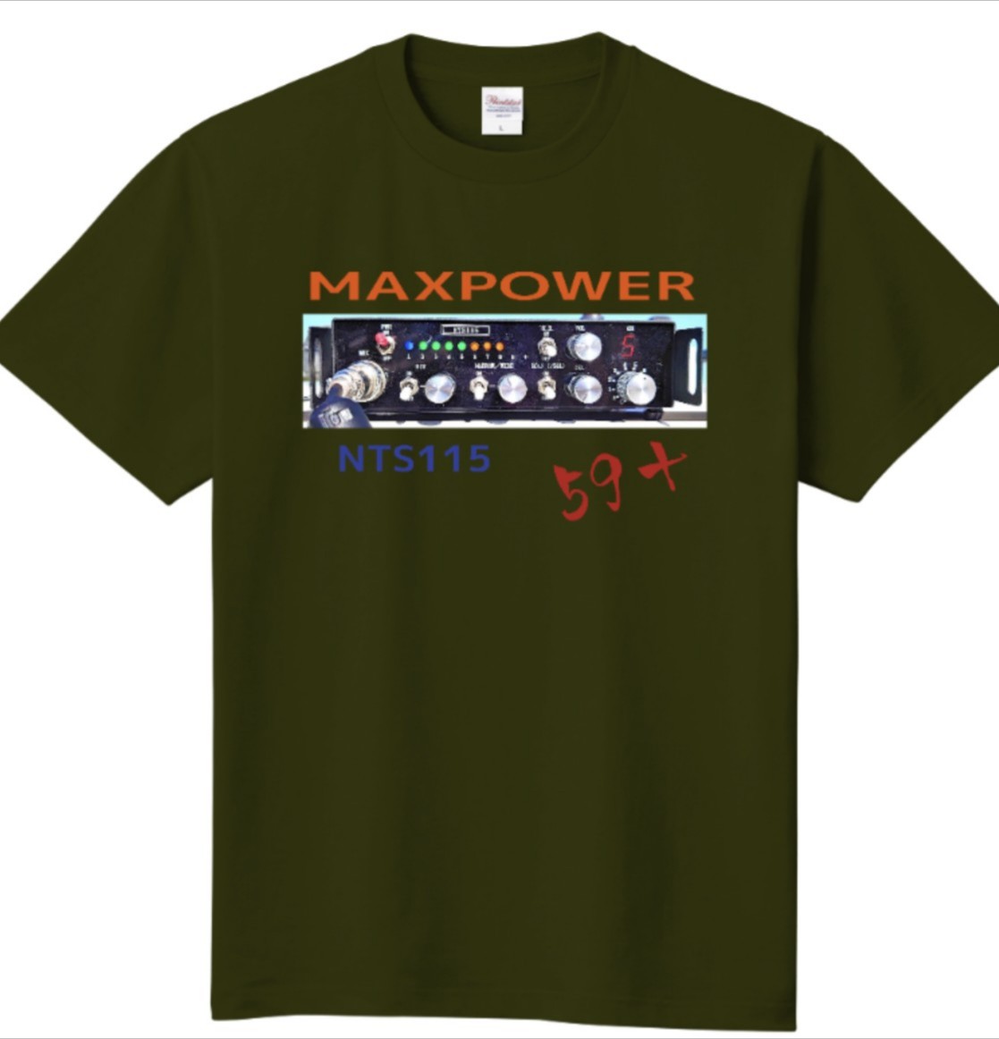 ライセンスフリーラジオ局 NTS115 MaxPower Tシャツ 定番Ｔシャツ