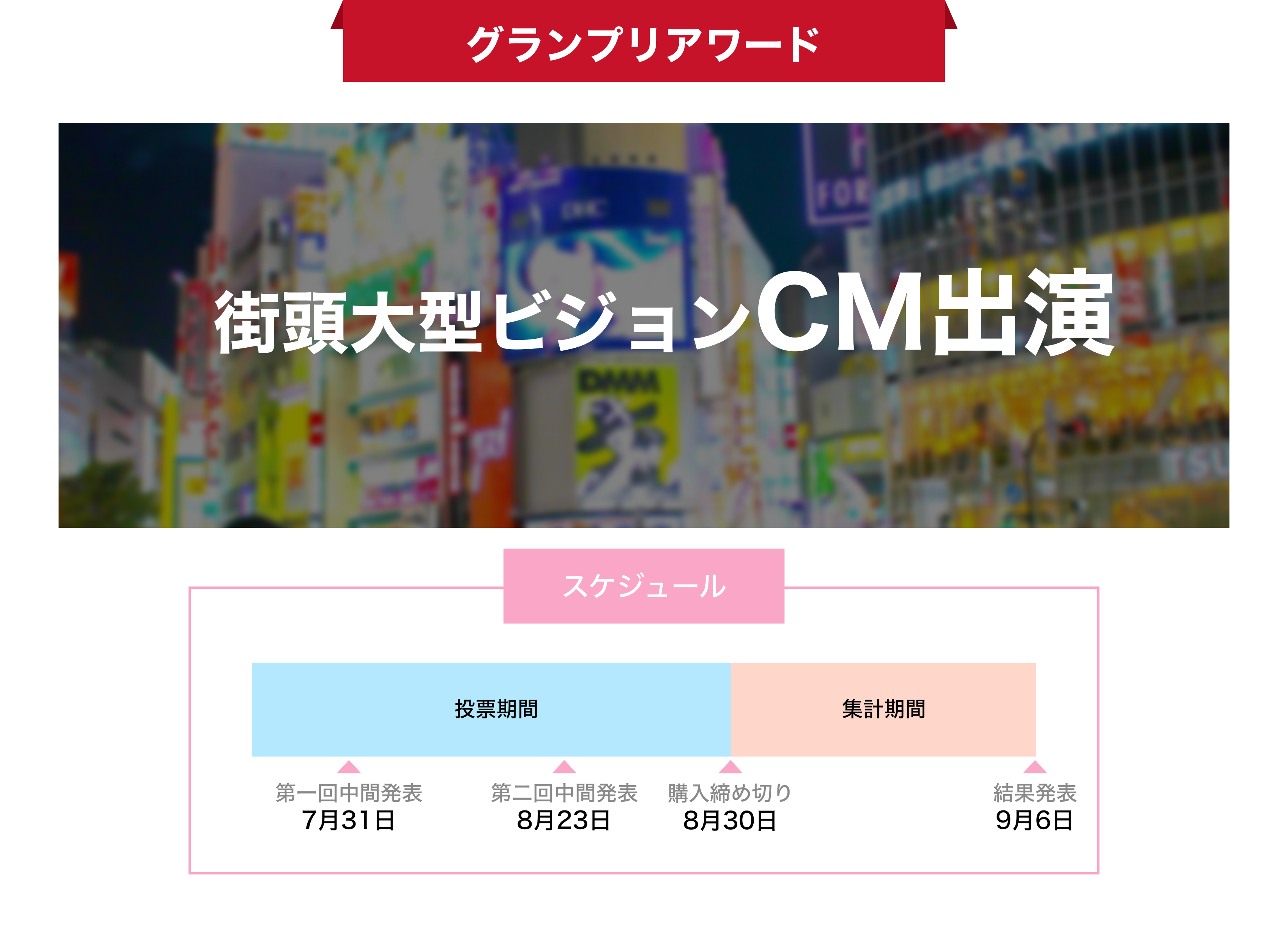 image-グランプリアワード街頭大型ビジョンCM出演