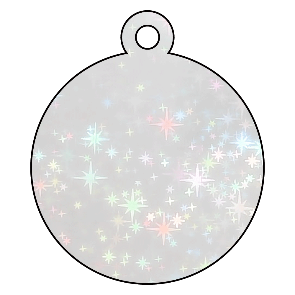 ホログラムアクリルキーホルダー（丸型）4cm キラキラスター