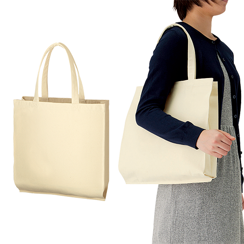 Light Canvas Bag with Horizontal Gusset (M)
