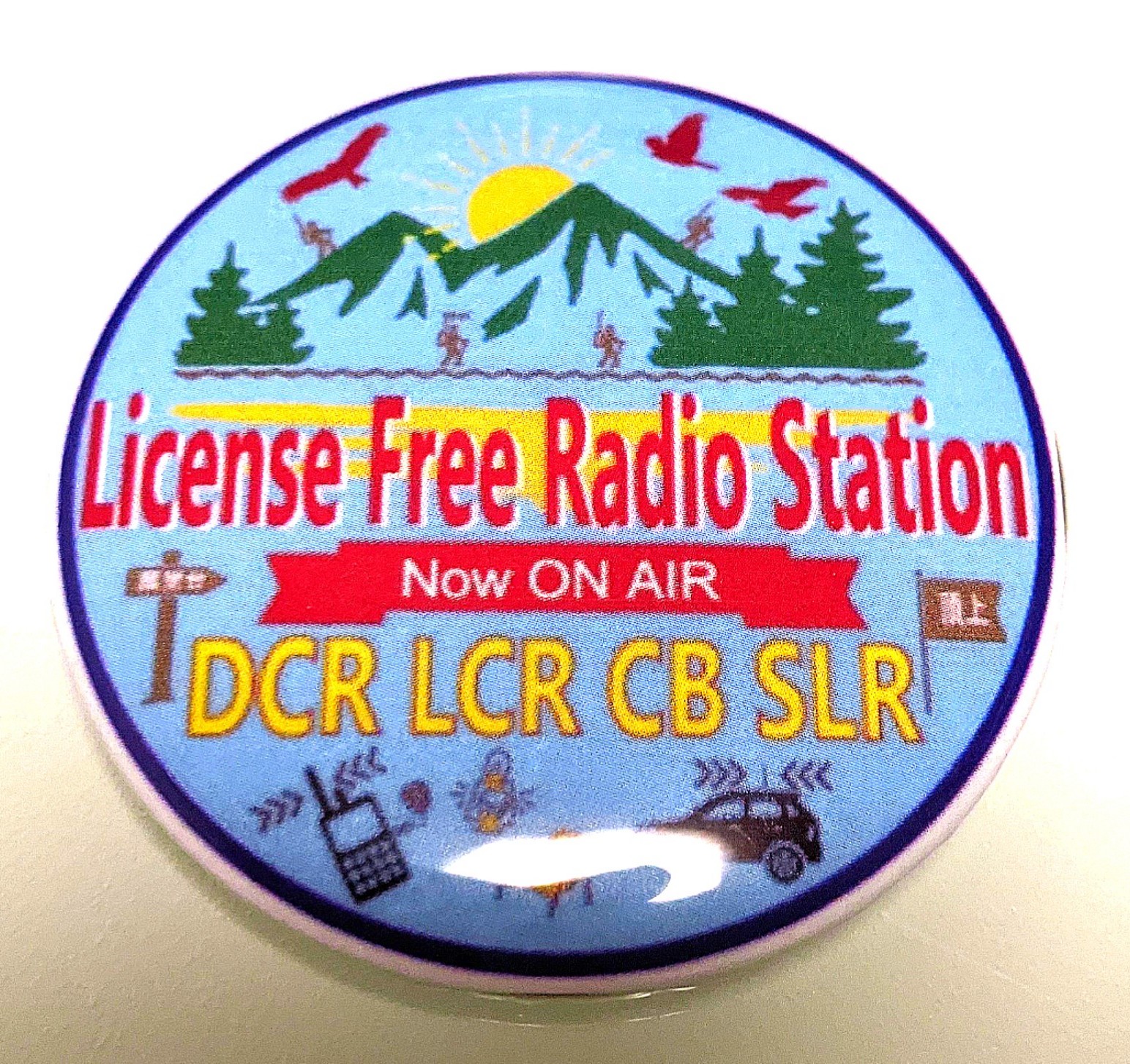 ライセンスフリーラジオ局 オリジナルバッジ オリジナル缶バッジ(56mm)