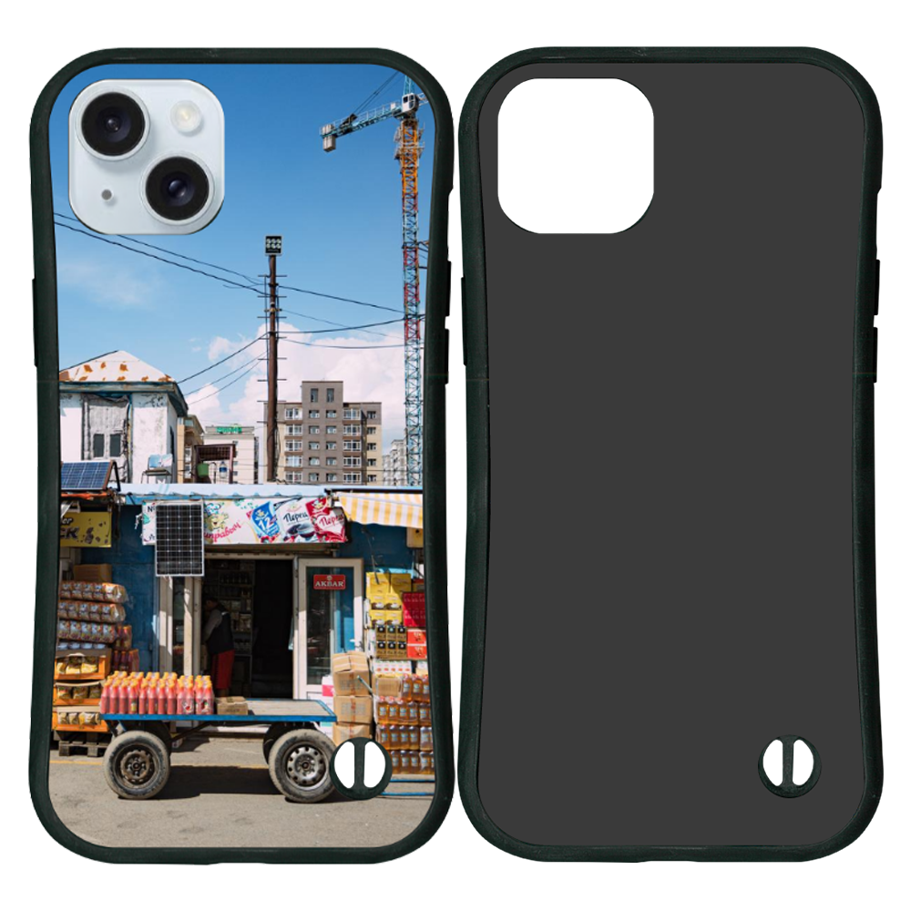 iPhone15 Plus 耐衝撃吸収グリップケース