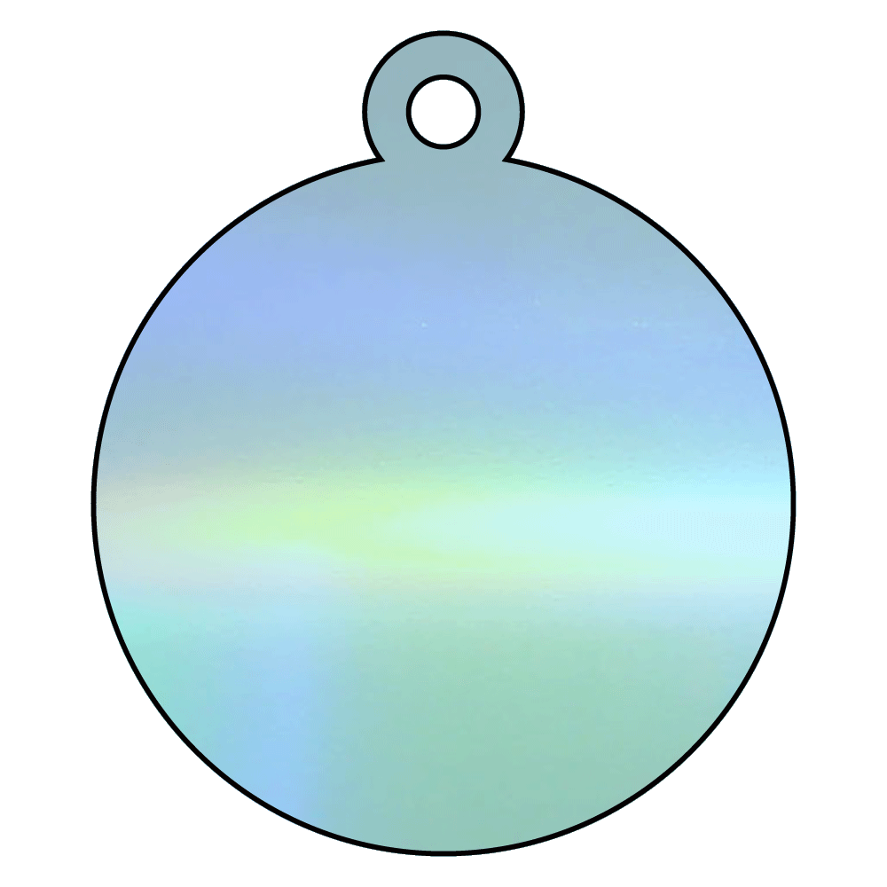 ホログラムアクリルキーホルダー（丸型）4cm パステルオーロラ