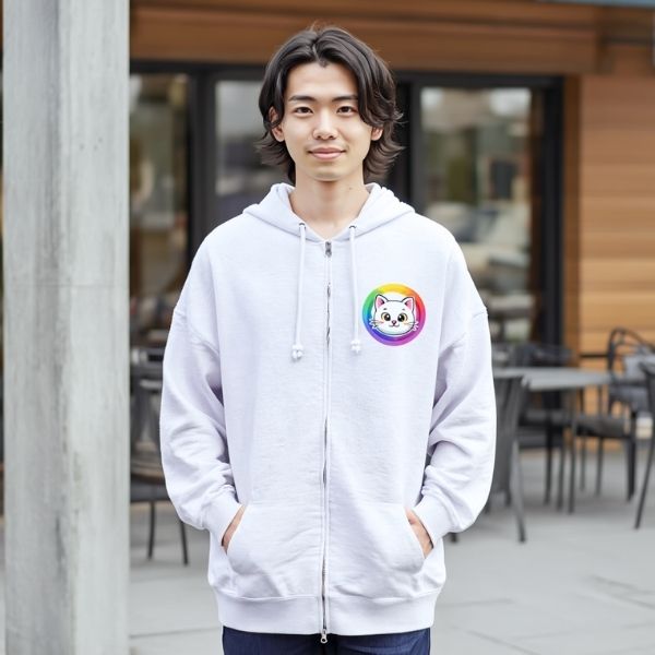 ビッグシルエットスウェットフルジップパーカー（裏パイル）