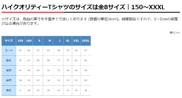 レディース トップ サイズ 表 t シャツ